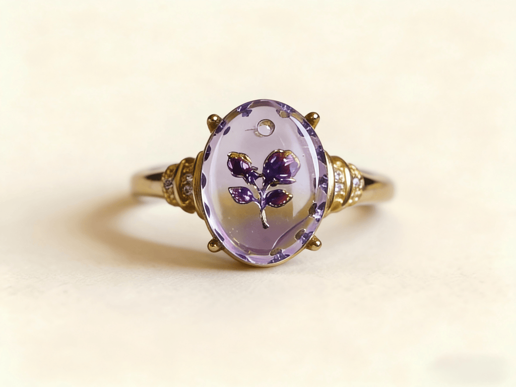 Vintage Crystal Rose Ring | 14K Gold Filled | Old Money Aesthetic Jewelry - Doraflora
