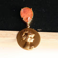 Vintage Praying Hands Locket Pin | Crystal Cross Religious Jewelry - Doraflora
